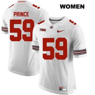 Women's NCAA Ohio State Buckeyes Isaiah Prince #59 College Stitched Authentic Nike White Football Jersey QO20K02YS